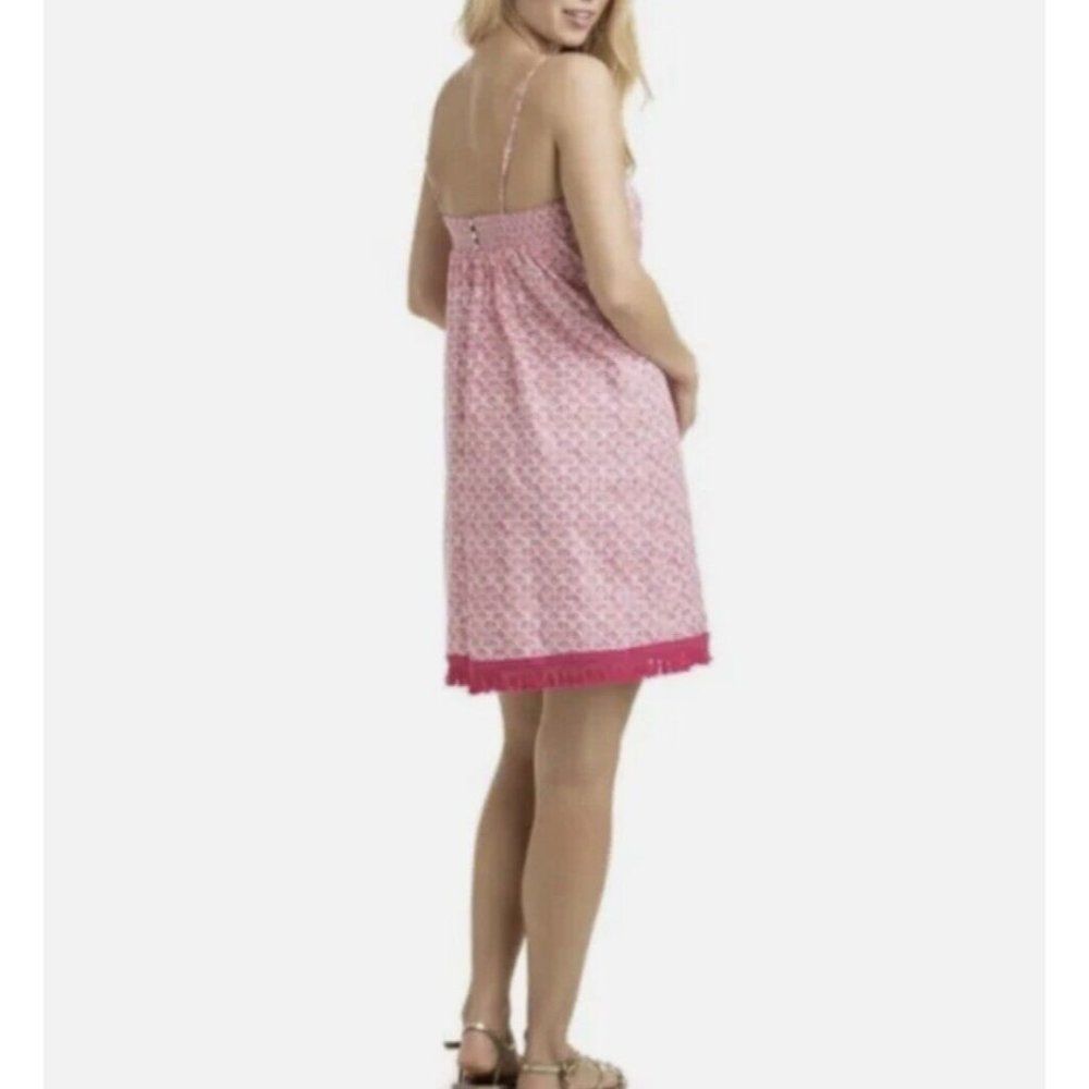 NWT Vineyard Vines Women's Tiny Leaves Swing Beach Dress size XS rhododenron - Picture 2 of 12